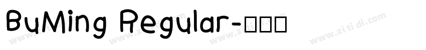 BuMing Regular字体转换